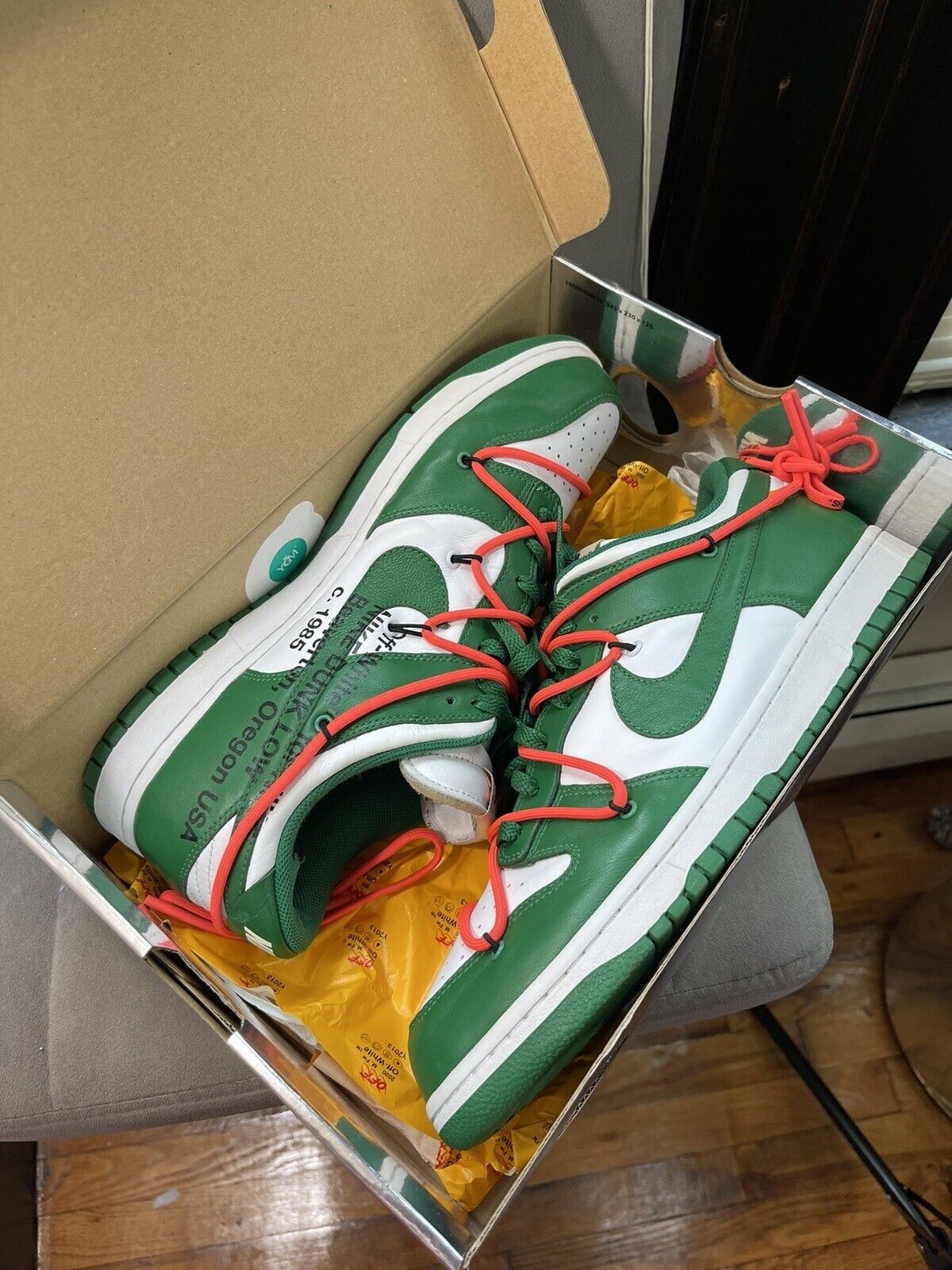 Nike Dunk Low x OFF-WHITE Pine Green 2019